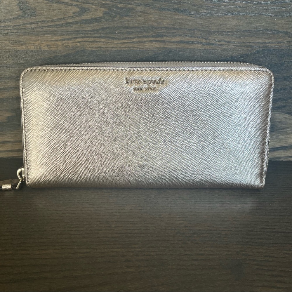 Kate Spade Metallic Zip Wallet
